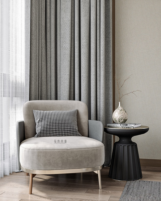 葦草Corona培訓班學員作品(4) 窗簾設計與渲染的藝術實踐